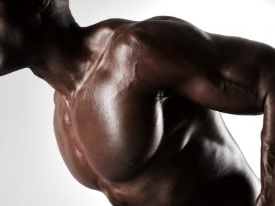 Bodybuilder with muscular physique
