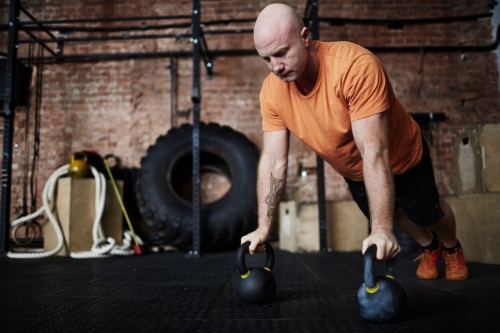 Athlete exercising