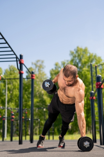 Bodybuilder training